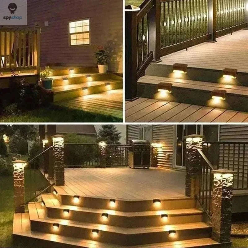Solar Deck Step Light for Warm, Safe Outdoor Illumination-black warm / 1 pack