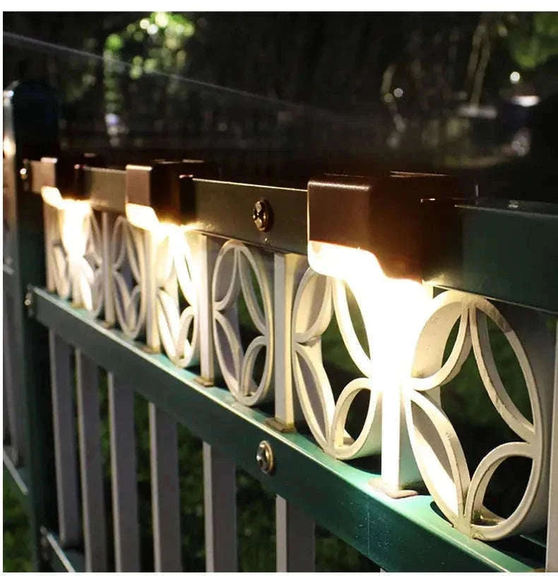 Solar Deck Step Light for Warm, Safe Outdoor Illumination-black warm / 1 pack