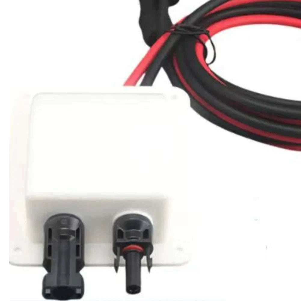 Solar Dual Cable Entry Box with 2m Extension Cord-Black