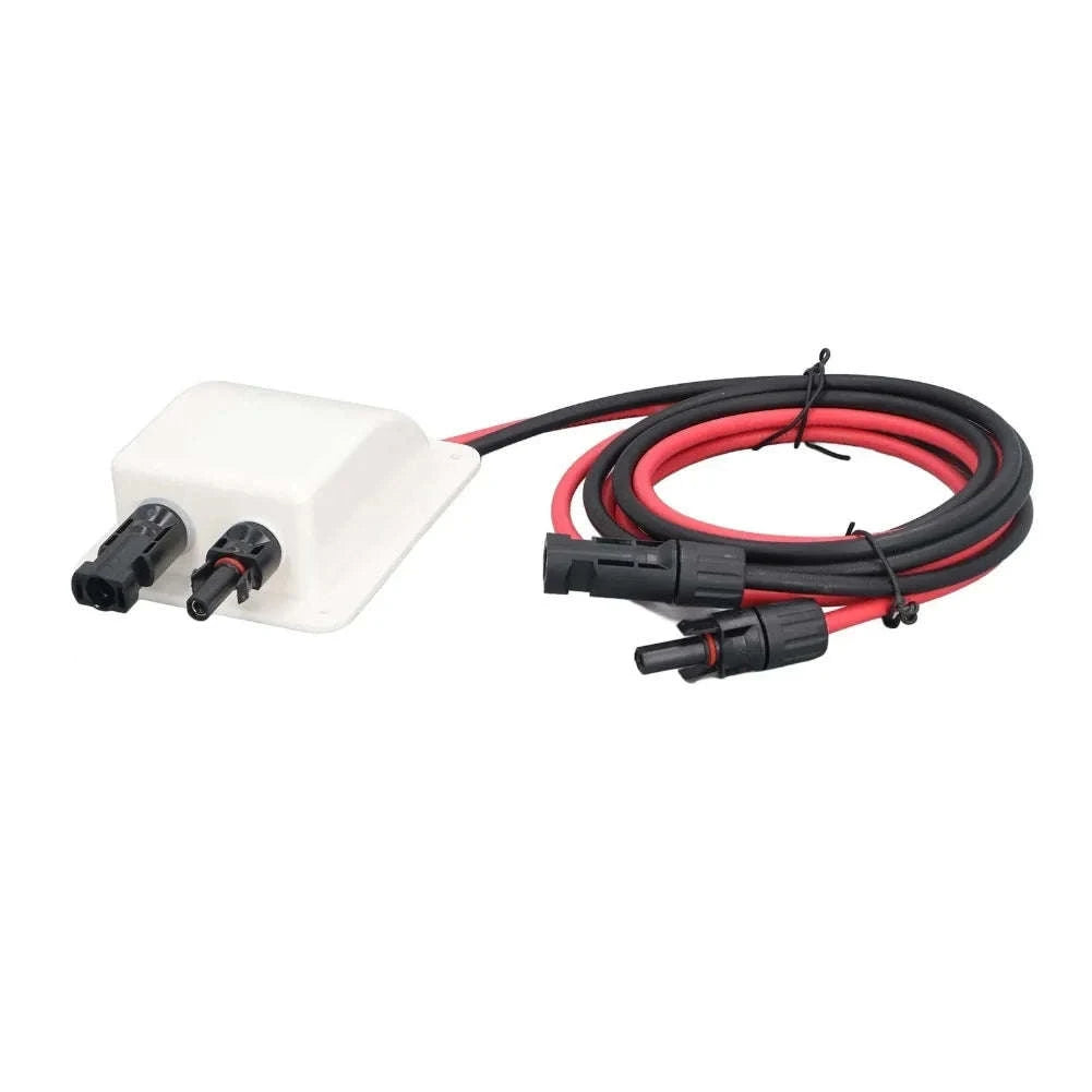 Solar Dual Cable Entry Box with 2m Extension Cord-Black