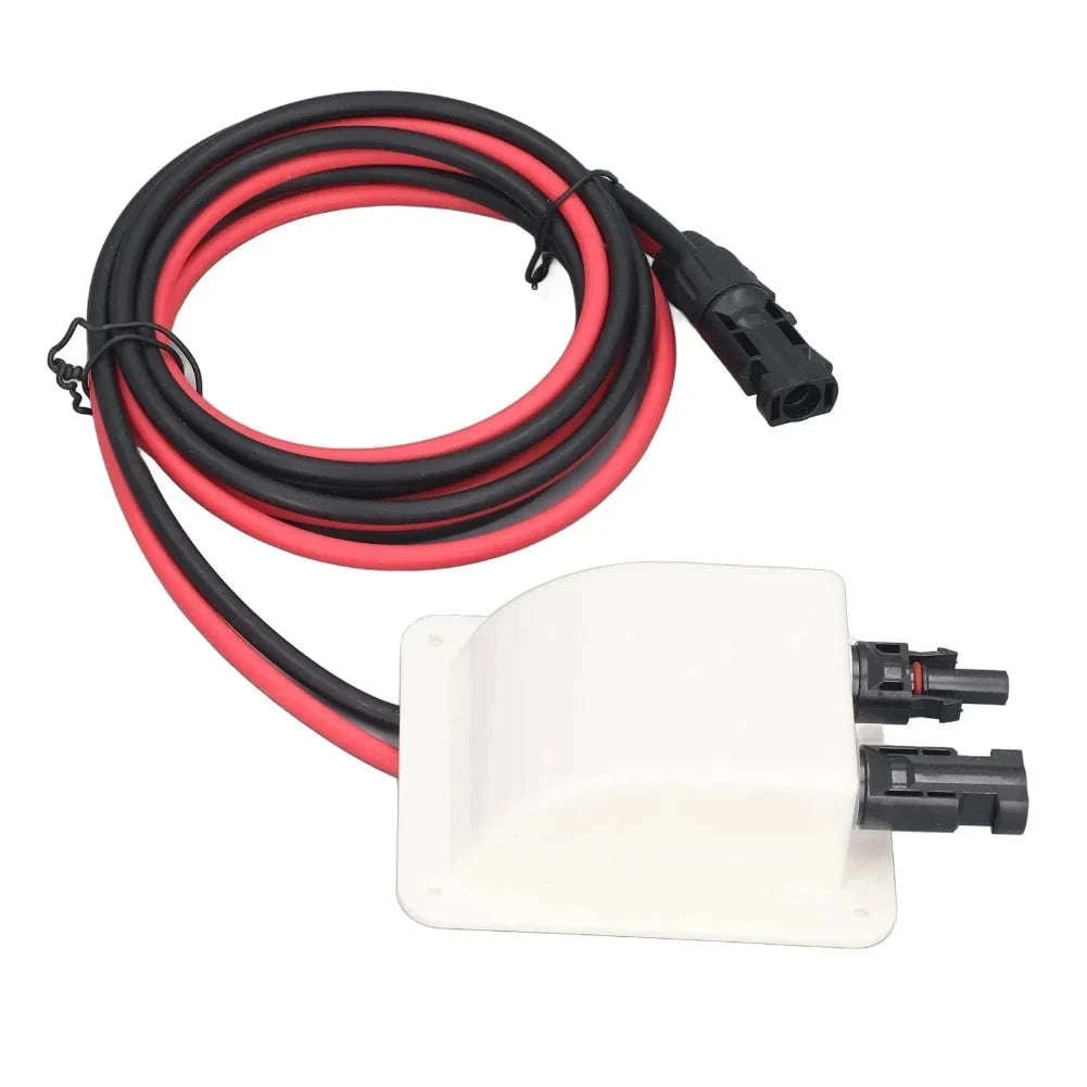 Solar Dual Cable Entry Box with 2m Extension Cord-Black