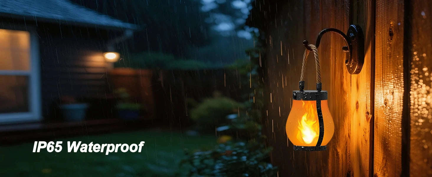Solar Flame Rope Lantern Type-C Fast Charging Waterproof Hanging Lamp-1Pc
