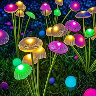 Solar Garden Lights Dual Mode LED Mushroom Yard Decor-1pcs / RGB / China Mainland