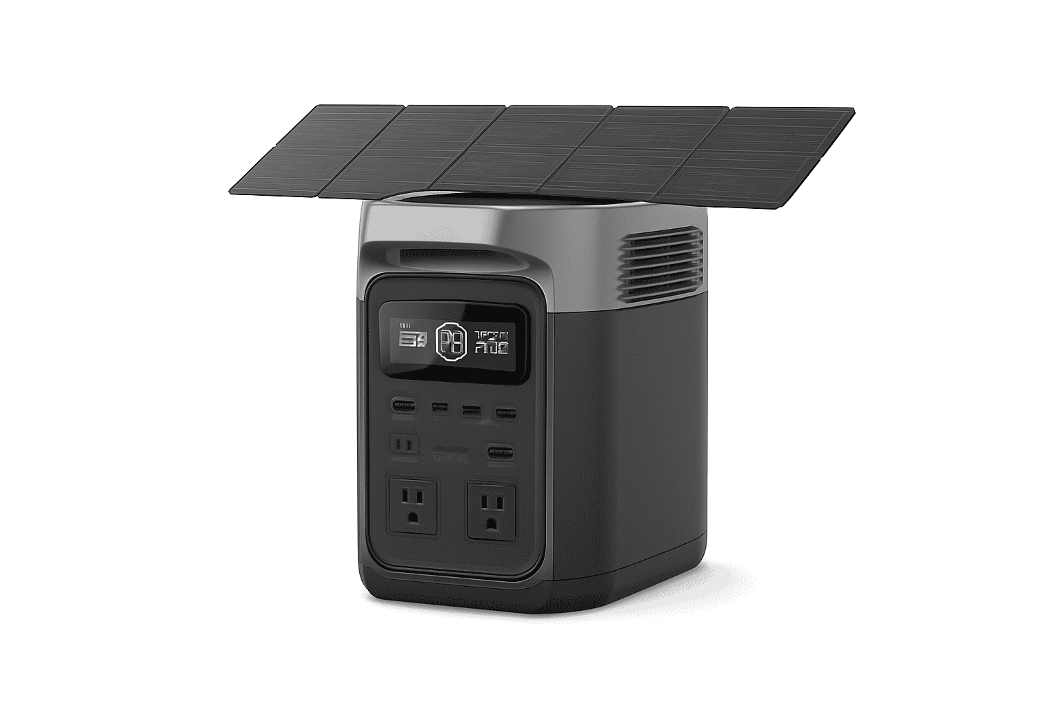 Solar Generator with 45W Solar Panel, 1000W Input, 1022Wh LiFePO4 Battery-United States / US