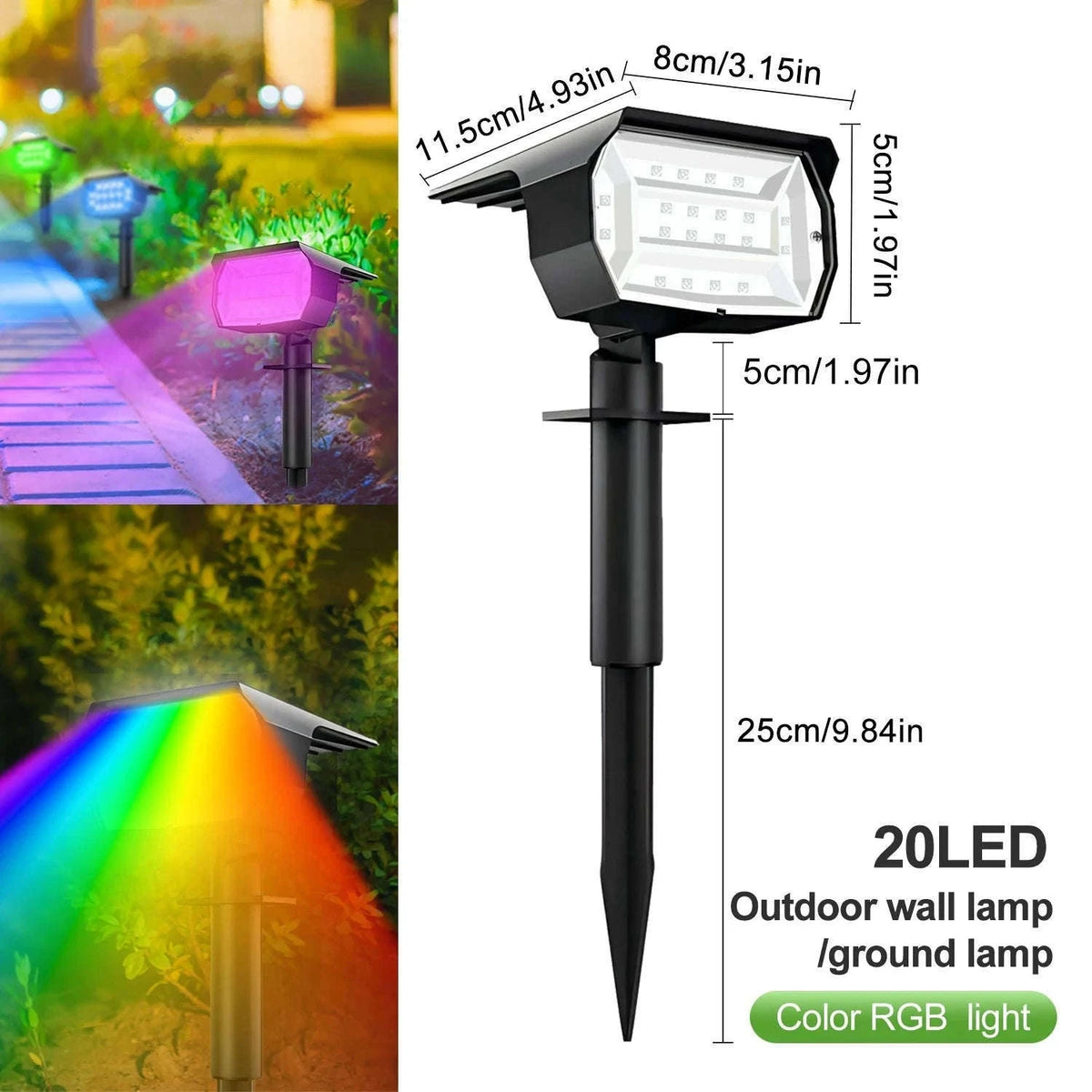 Solar Landscape Lights Outdoor Waterproof Spotlights, 72/68 LED-56LED Warm White / 1PC