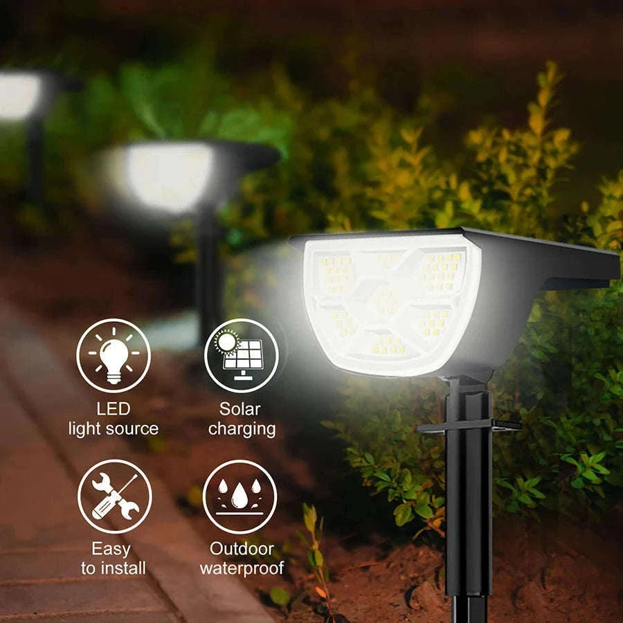 Solar Landscape Lights Outdoor Waterproof Spotlights, 72/68 LED-56LED Warm White / 1PC