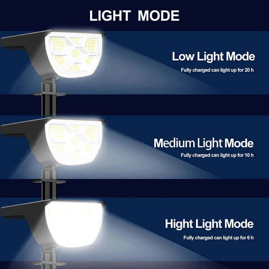 Solar Landscape Lights Outdoor Waterproof Spotlights, 72/68 LED-56LED Warm White / 1PC