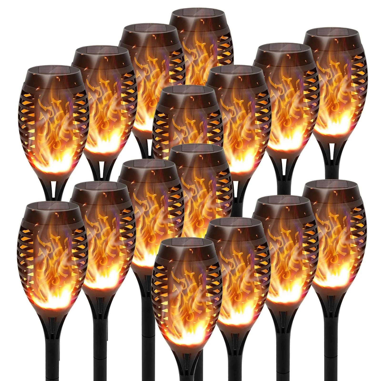 Solar Lights Outdoor LED Torch Lights with Flickering Flame-12Pack / United States