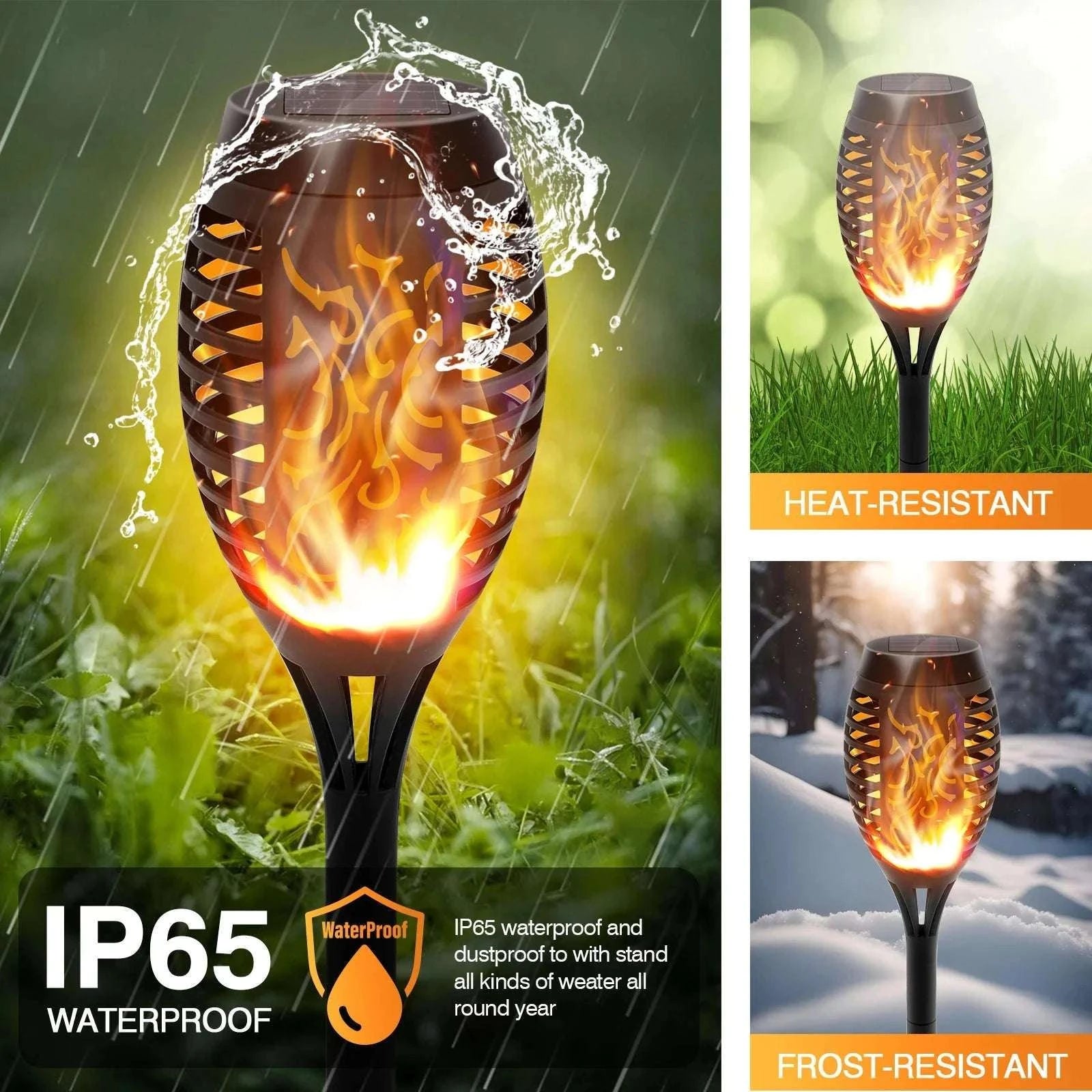 Solar Lights Outdoor LED Torch Lights with Flickering Flame-12Pack / United States