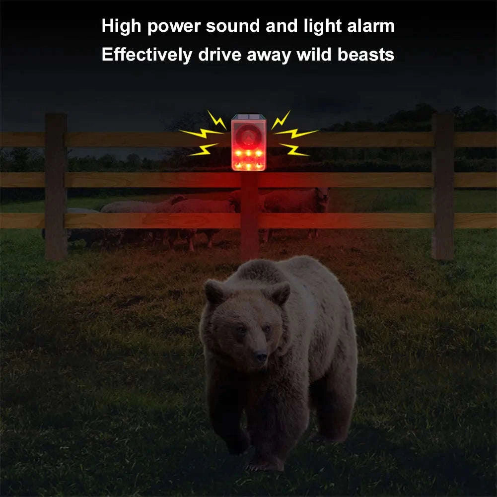 Solar Motion Sensor Alarm with Loud Siren, Recording & Remote-GERMANY