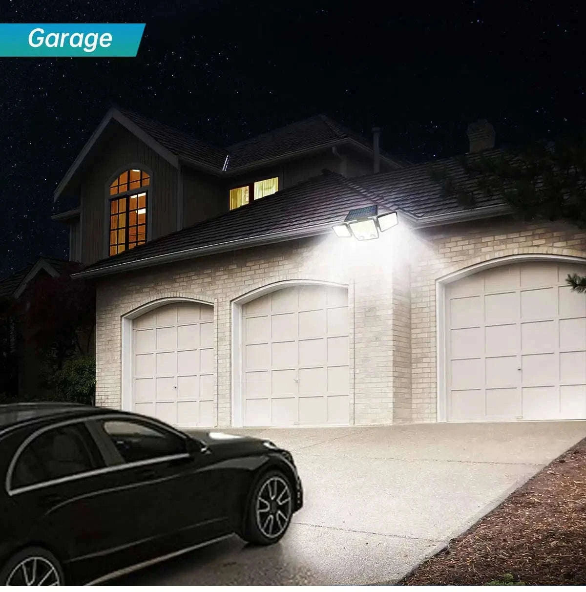 Solar Motion Sensor Light with Adjustable Heads and Wide Coverage-1pcs Style2