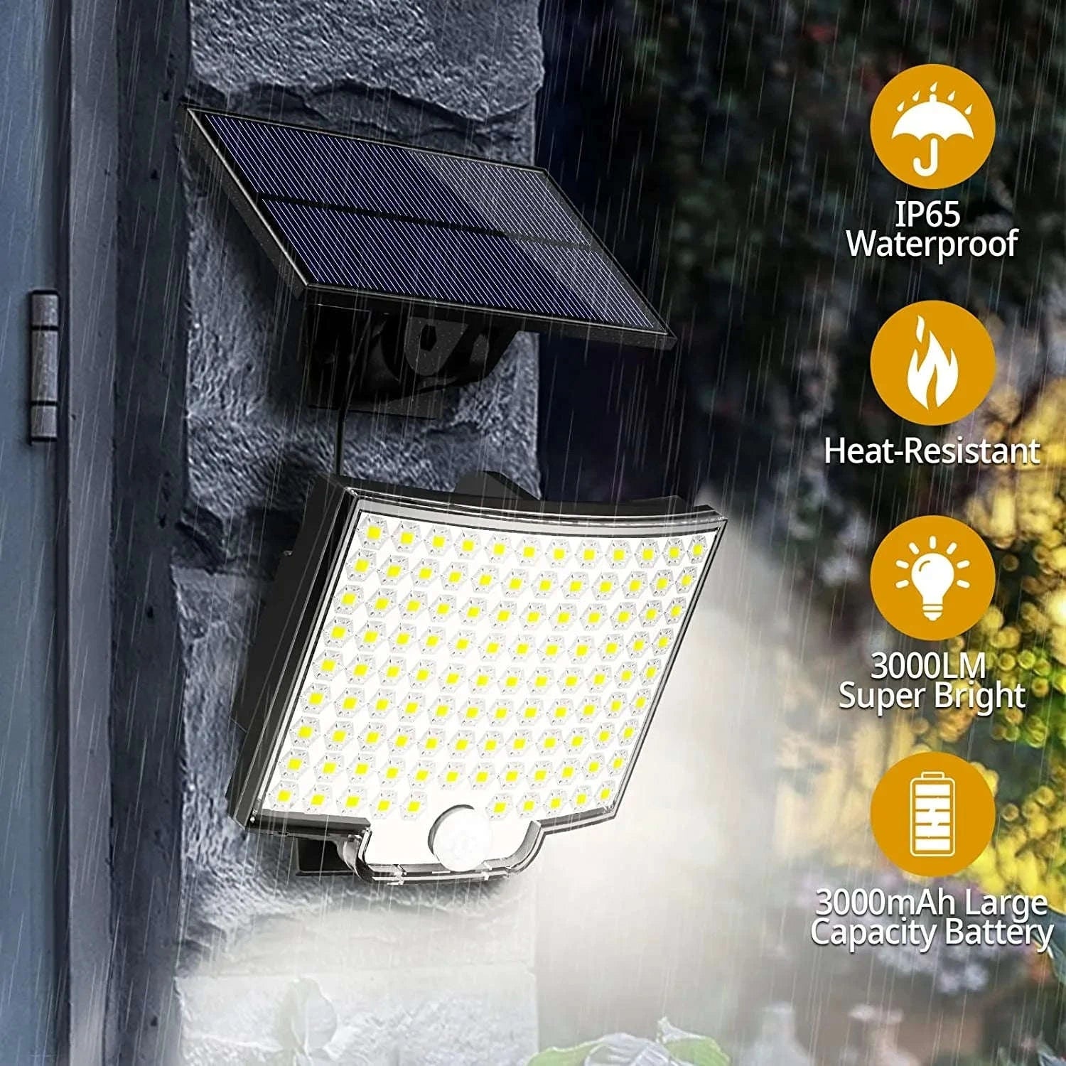 Solar Outdoor Lights with Motion Sensor and Remote-Warm White / 16-20W / United States
