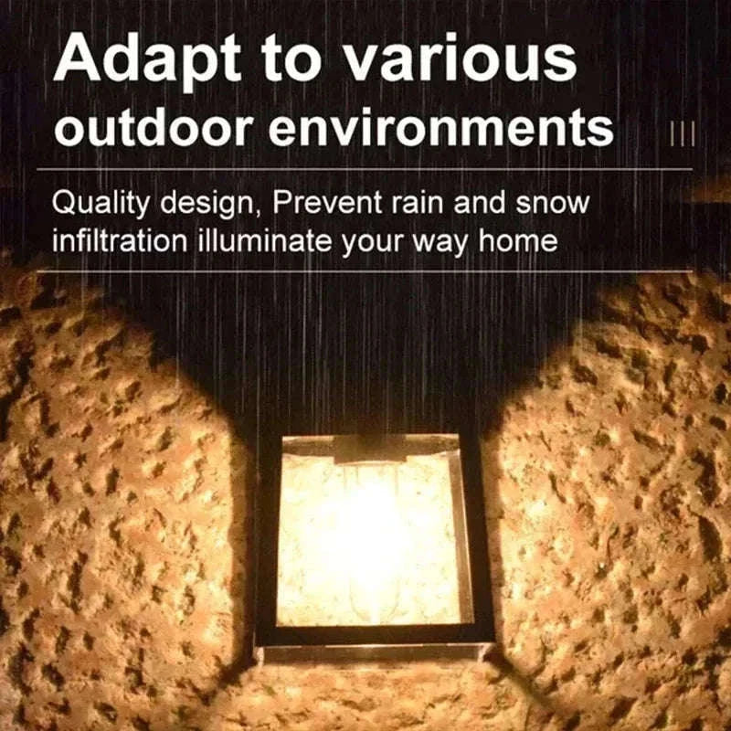 Solar Outdoor Wall Light with Motion Sensor for Automatic Night Lighting-4Pcs