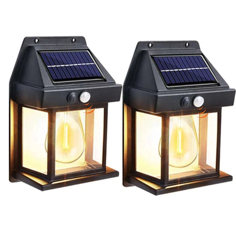 Solar Outdoor Wall Light with Motion Sensor for Automatic Night Lighting-4Pcs