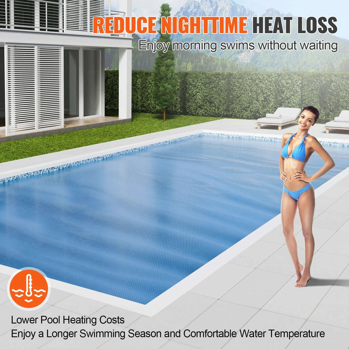 Solar Pool Cover Rectangle 12 Mil-24x12ft 16mil / CZECH REPUBLIC