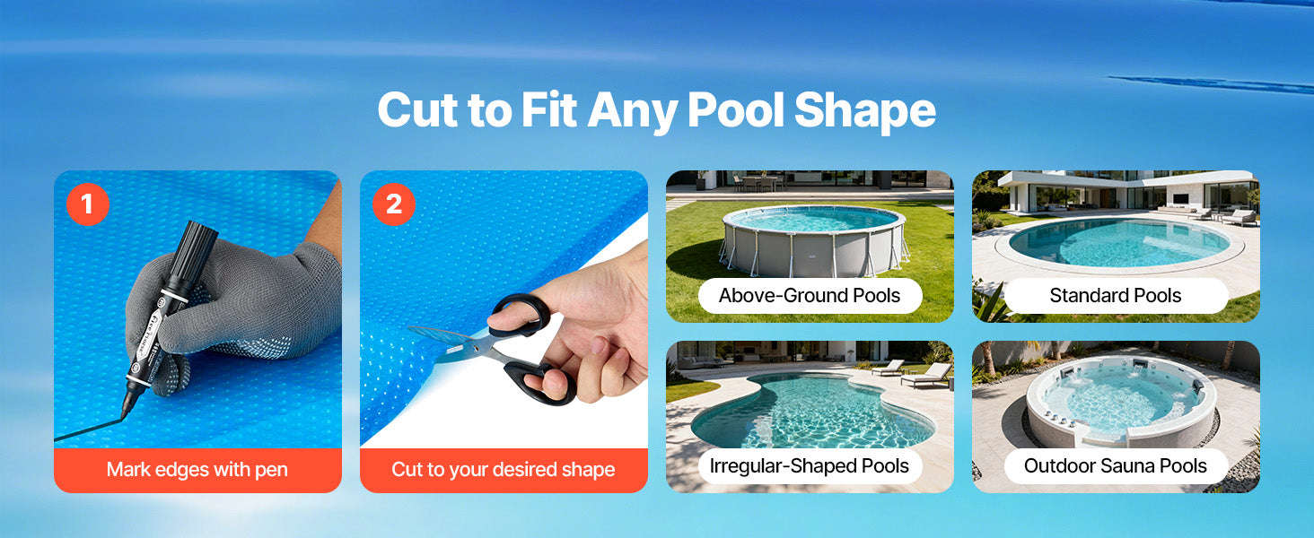 Solar Pool Cover with Bubble PE Material-18ft 16mil / United States