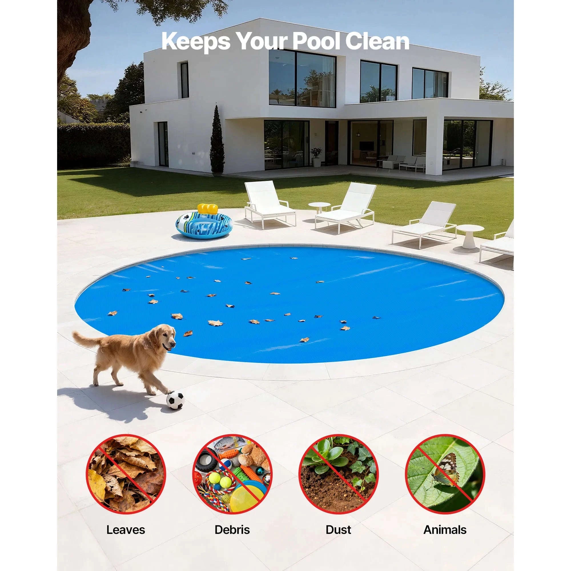 Solar Pool Cover with Bubble PE Material-18ft 16mil / United States