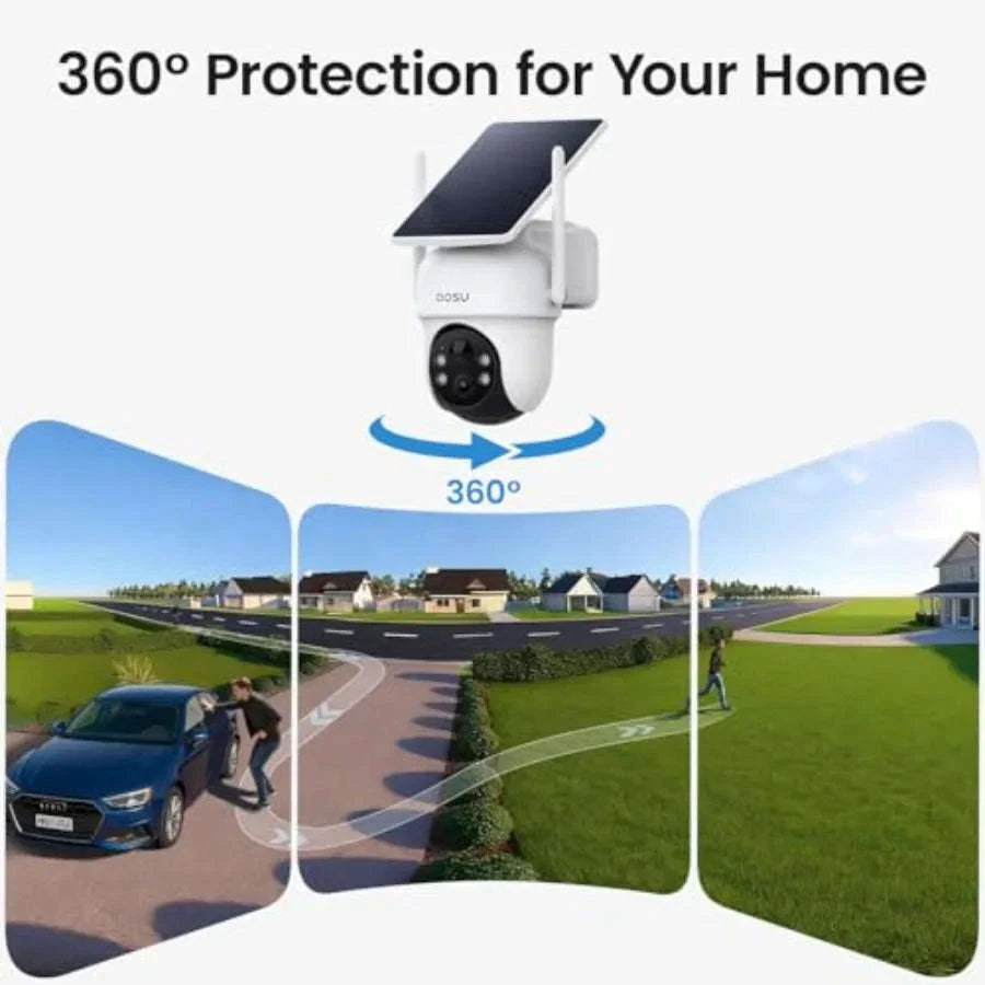 Solar-Powered 2K Outdoor Wireless Security Camera System-United States / 2CamKit
