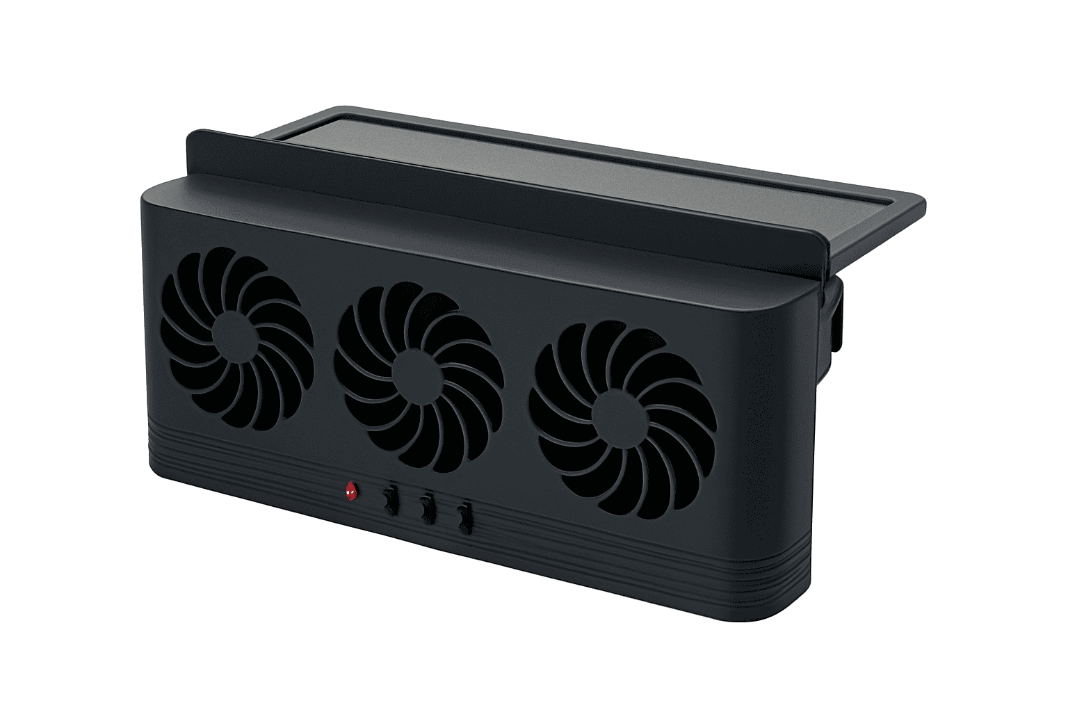 Solar Powered Car Exhaust Fan for Fresh Air and Cooling-Black / United States