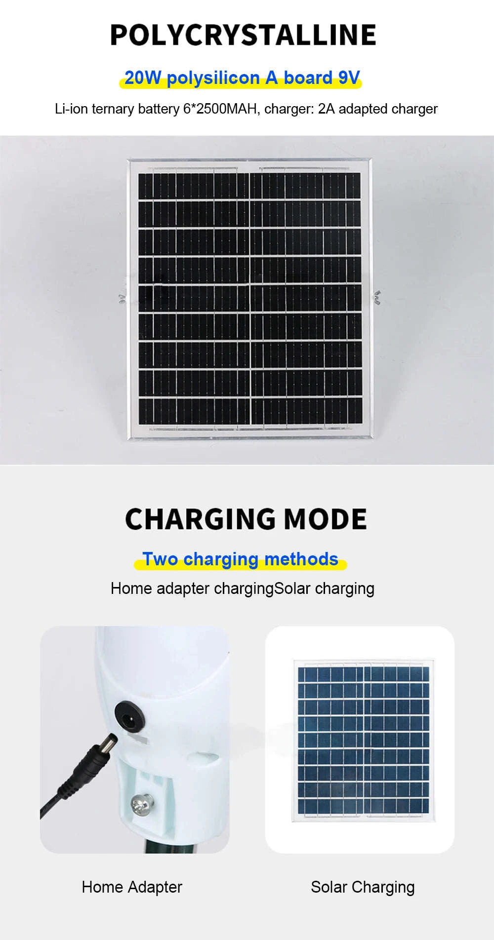 Solar Powered Floor Fan with 12H Runtime, LED Light & USB Port-solar fan