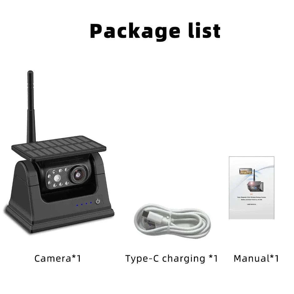 Solar Powered WiFi Magnetic Wireless Rear View Camera-WIFI Camera / CHINA