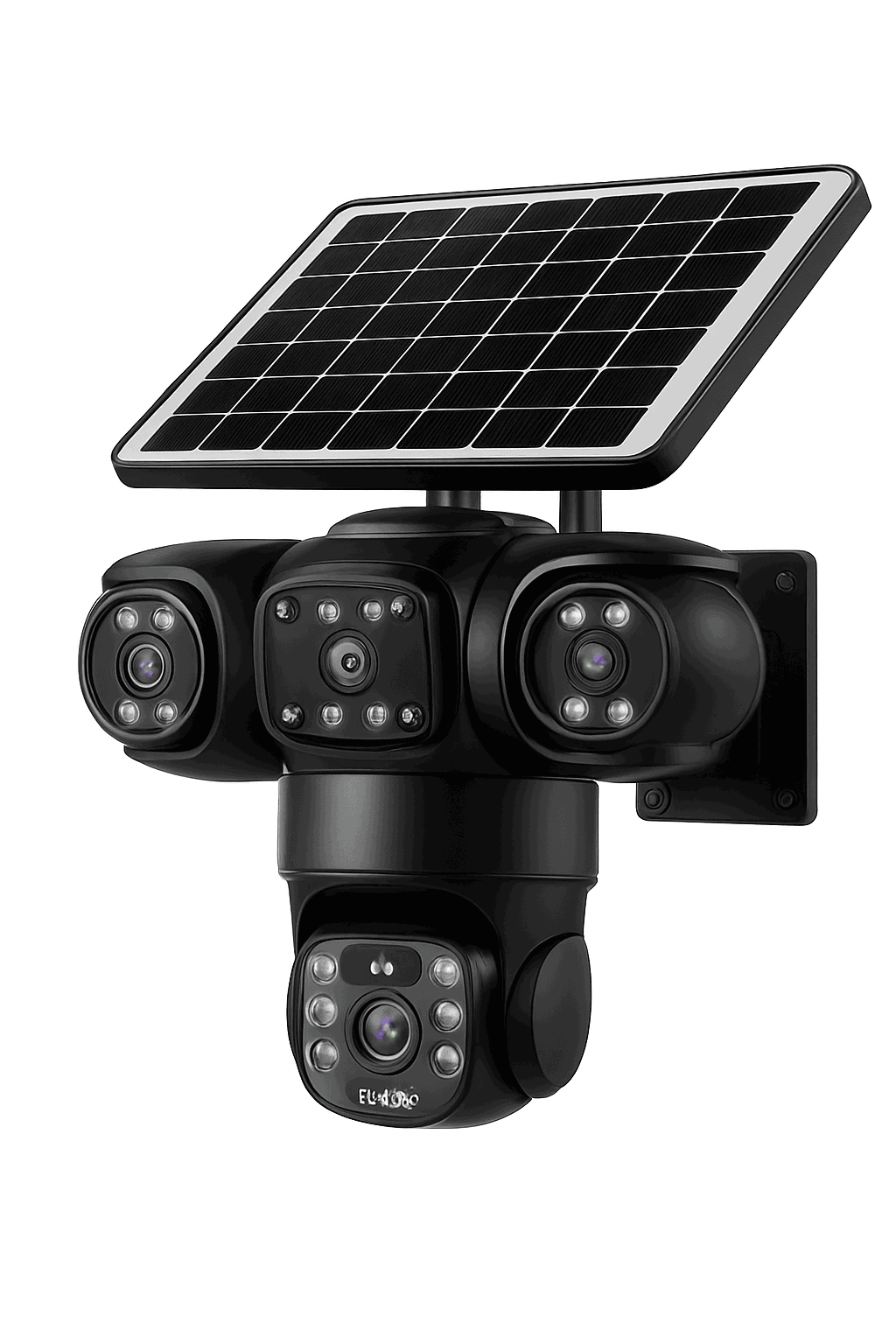 Solar PTZ Security Camera with Triple Lens and Triple Screens-4G Sim Cam 256g Card