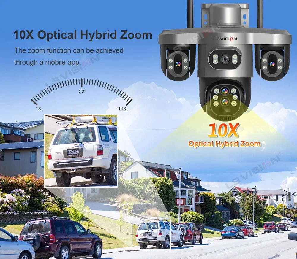 Solar Security Camera 20MP 10X Optical Zoom PTZ IP66-4G 10X Zoom No Card / Poland