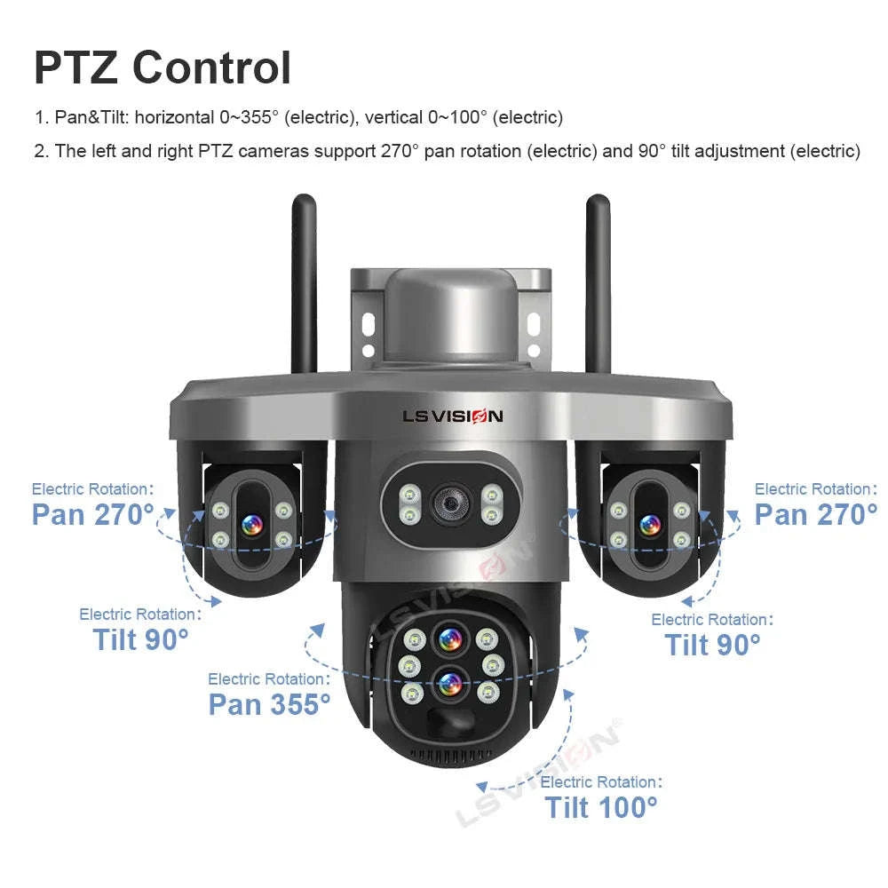 Solar Security Camera 20MP 10X Optical Zoom PTZ IP66-4G 10X Zoom No Card / Poland