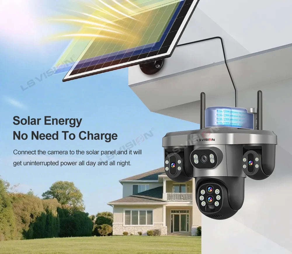 Solar Security Camera 20MP 10X Optical Zoom PTZ IP66-4G 10X Zoom No Card / Poland