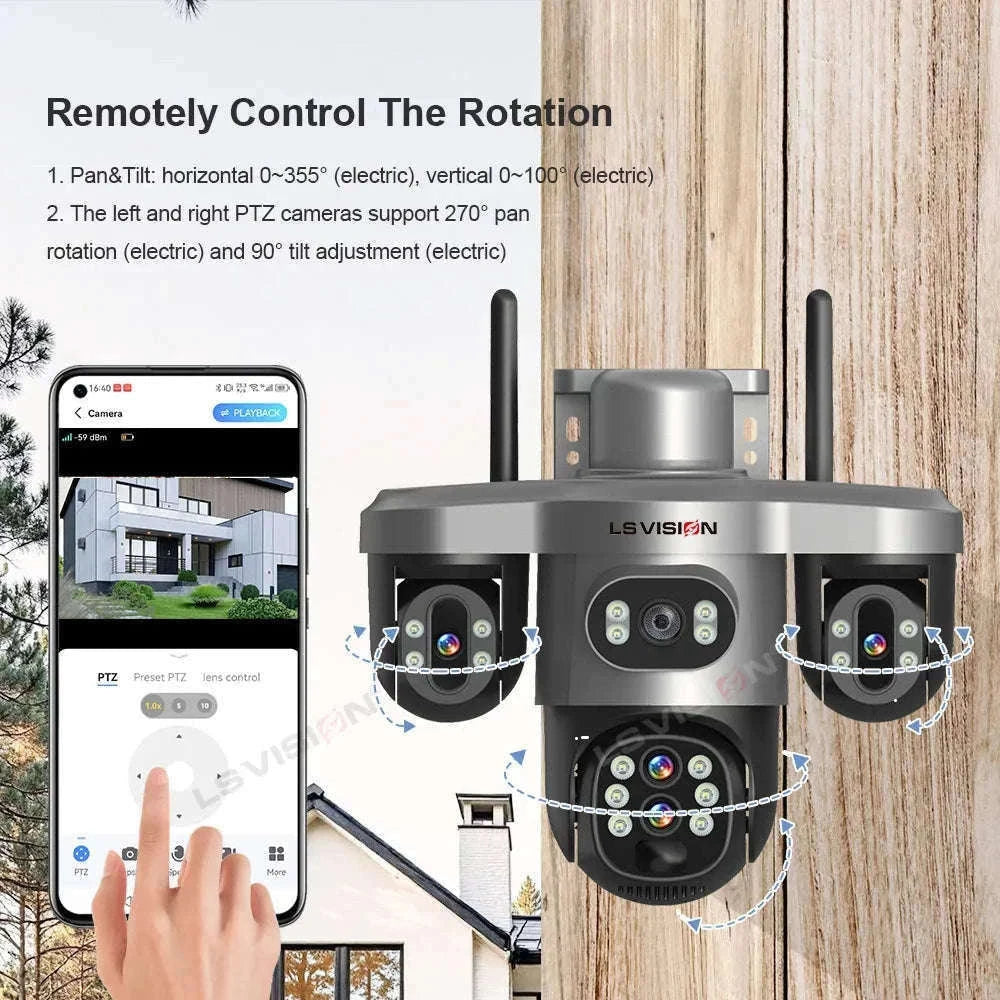 Solar Security Camera 20MP 10X Optical Zoom PTZ IP66-4G 10X Zoom No Card / Poland