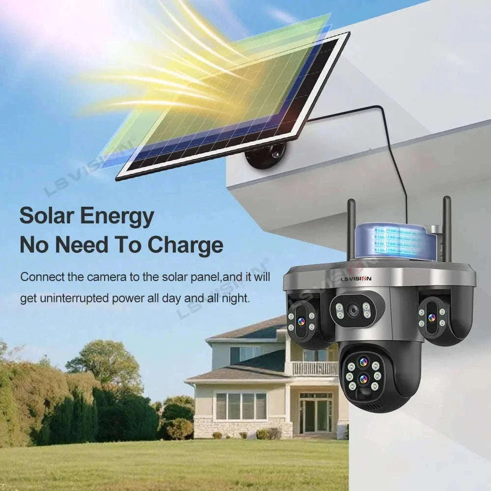 Solar Security Camera 20MP 10X Optical Zoom PTZ IP66-4G 10X Zoom No Card / Poland