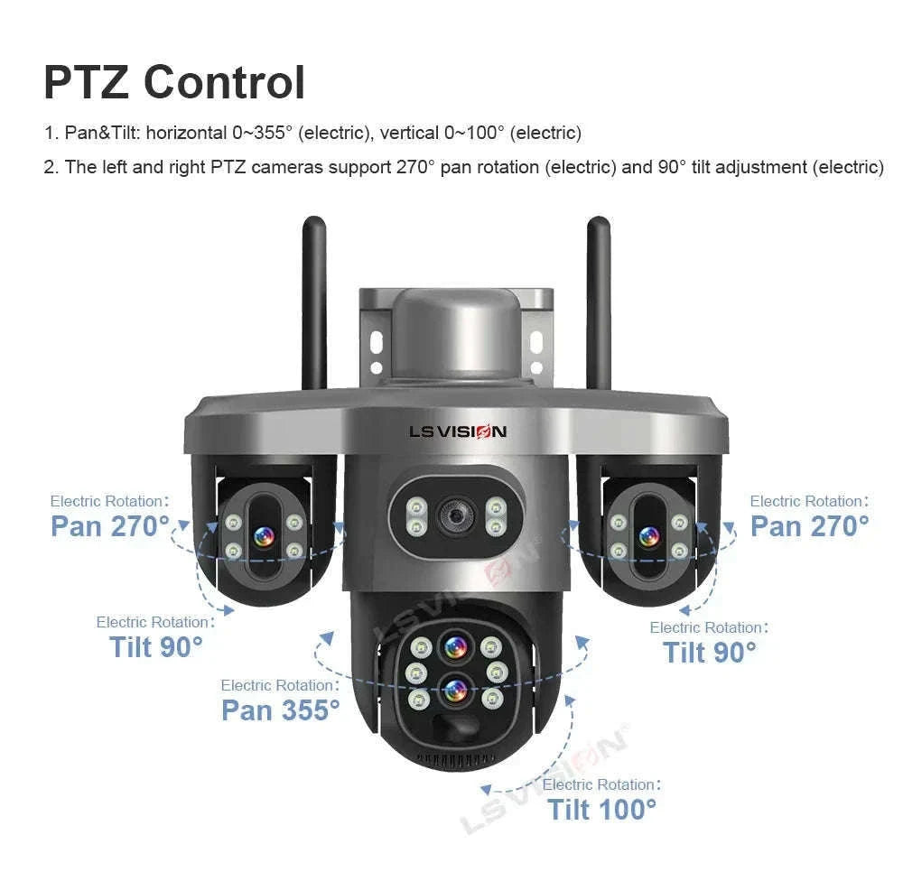 Solar Security Camera 20MP 10X Optical Zoom PTZ IP66-4G 10X Zoom No Card / Poland