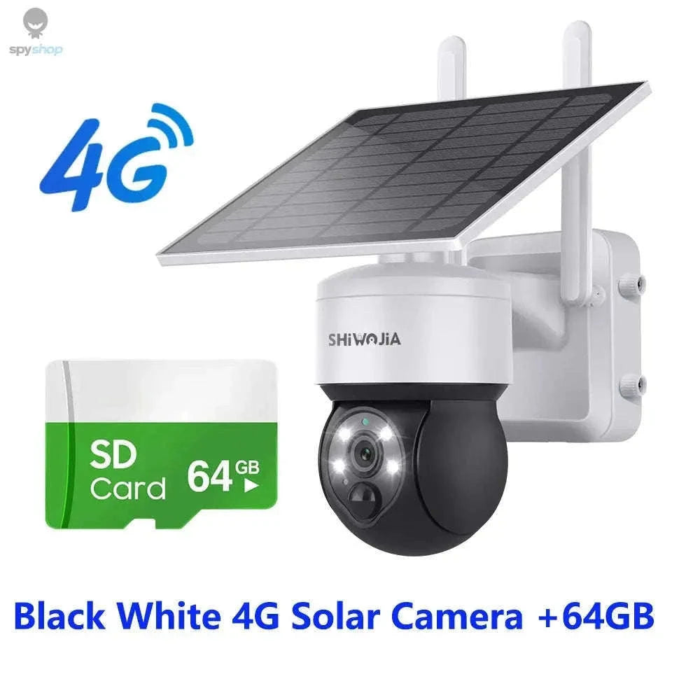 Solar Security Camera 4G/WiFi Outdoor PTZ with Audio-Gray WIFI Cam / CHINA