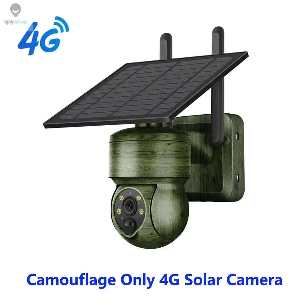 Solar Security Camera 4G/WiFi Outdoor PTZ with Audio-Gray WIFI Cam / CHINA