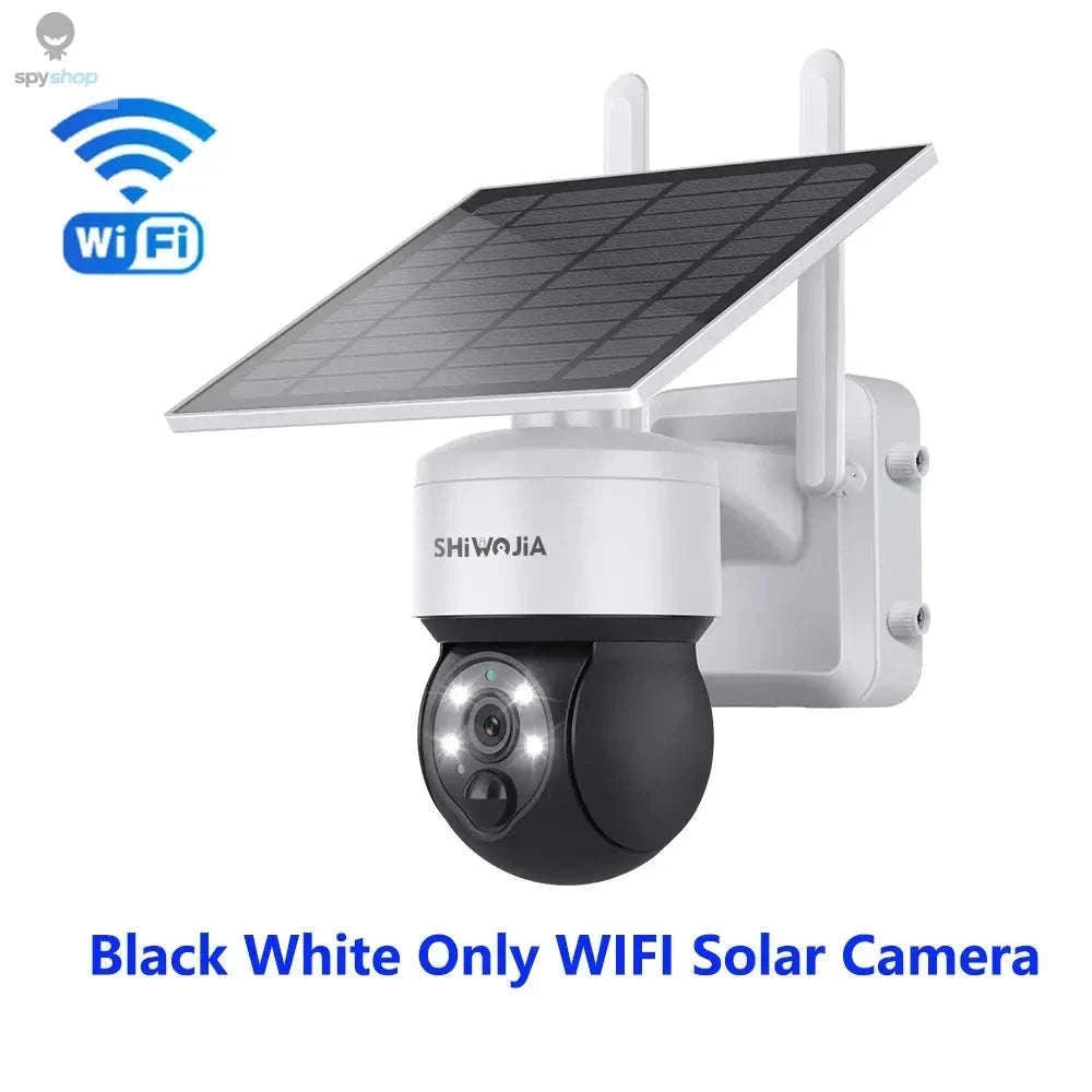 Solar Security Camera 4G/WiFi Outdoor PTZ with Audio-Gray WIFI Cam / CHINA