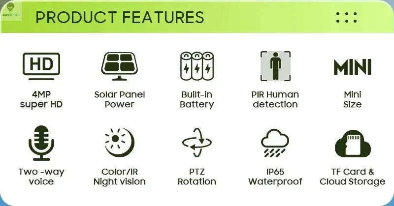 Solar Security Camera 4G/WiFi Outdoor PTZ with Audio-Gray WIFI Cam / CHINA