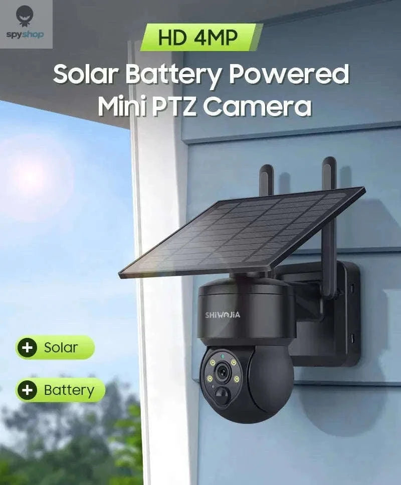 Solar Security Camera 4G/WiFi Outdoor PTZ with Audio-Gray WIFI Cam / CHINA