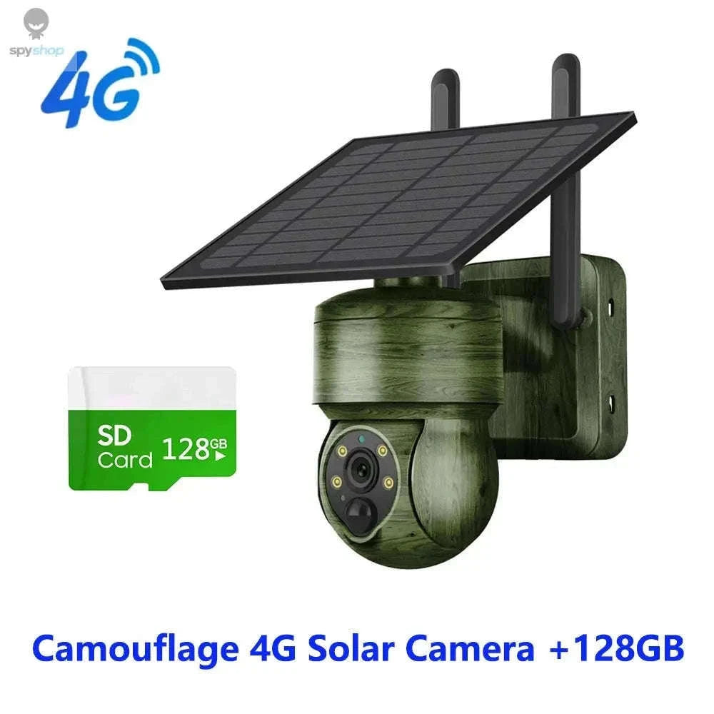 Solar Security Camera 4G/WiFi Outdoor PTZ with Audio-Gray WIFI Cam / CHINA