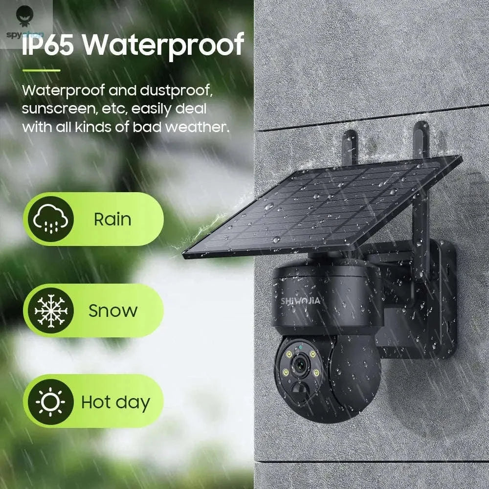 Solar Security Camera – 4G & WiFi Outdoor PTZ with Solar Power and Two‑Way Audio-Gray WIFI Cam / CHINA
