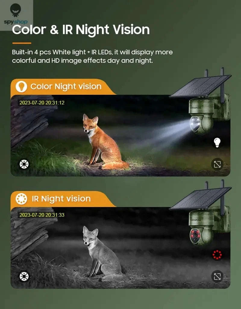 Solar Security Camera – 4G & WiFi Outdoor PTZ with Solar Power and Two‑Way Audio-Gray WIFI Cam / CHINA