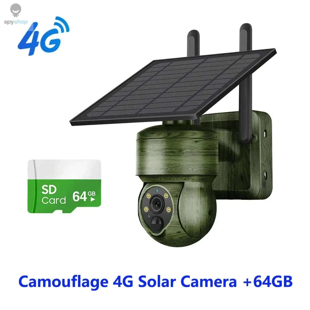 Solar Security Camera – 4G & WiFi Outdoor PTZ with Solar Power and Two‑Way Audio-Gray WIFI Cam / CHINA