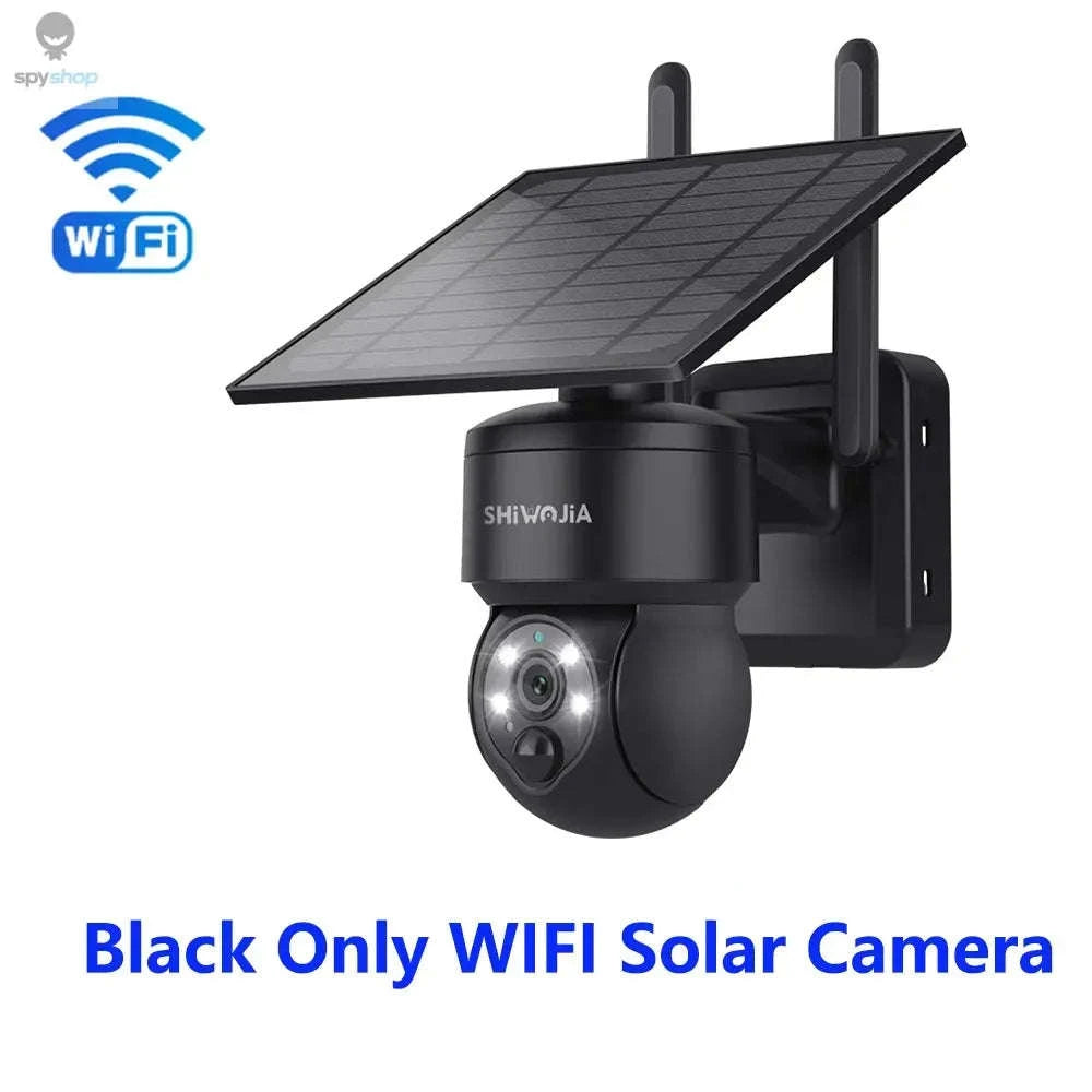 Solar Security Camera – 4G & WiFi Outdoor PTZ with Solar Power and Two‑Way Audio-Gray WIFI Cam / CHINA