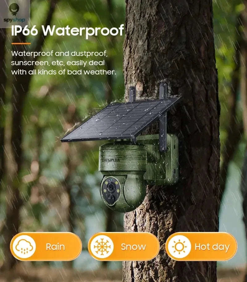 Solar Security Camera – 4G & WiFi Outdoor PTZ with Solar Power and Two‑Way Audio-Gray WIFI Cam / CHINA