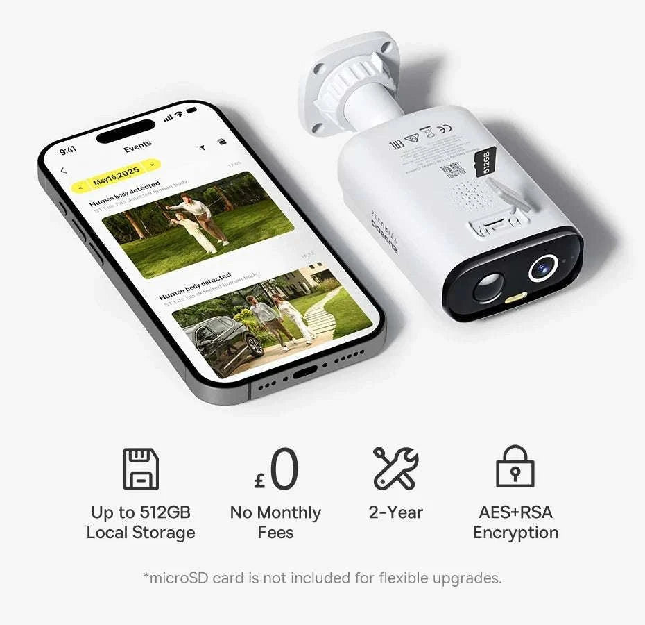 Solar Security Camera Wireless Outdoor 2K IP67 Wide Angle-2-Camera / China Mainland