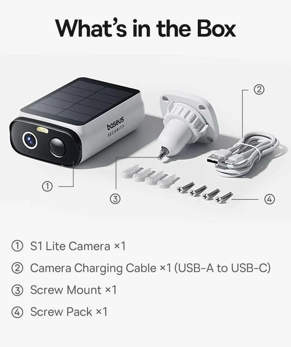 Solar Security Camera Wireless Outdoor 2K IP67 Wide Angle-3-Camera / China Mainland