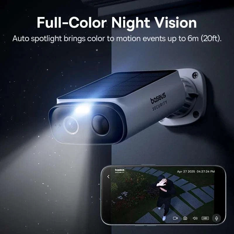 Solar Security Camera Wireless Outdoor 2K IP67 Wide Angle-3-Camera / China Mainland