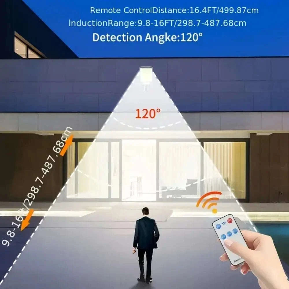 Solar Street Lights with Motion Sensor and Remote Control-4-Pack / United States