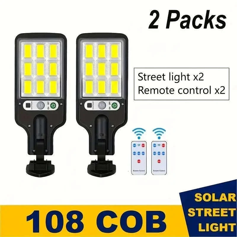 Solar Street Lights with Motion Sensor and Remote Control-4-Pack / United States