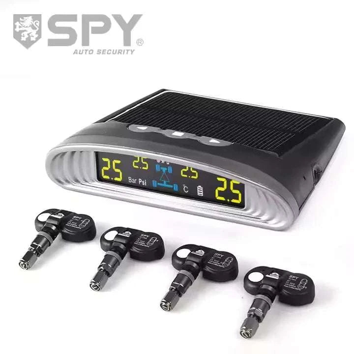 Solar TPMS Tire Pressure Monitor with LCD Display & Safety Alerts-Internal sensor / China Mainland / black
