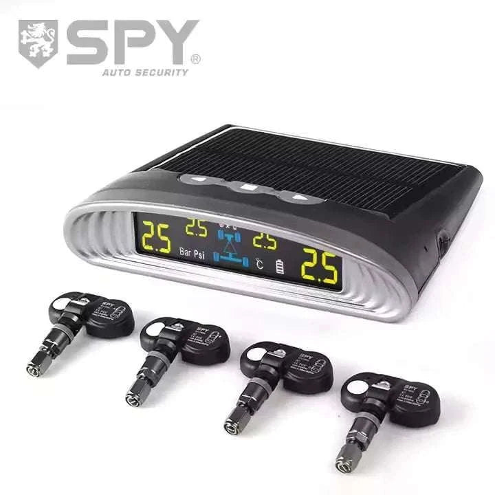 Solar TPMS Tire Pressure Monitor with LCD Display & Safety Alerts-Internal sensor / China Mainland / black